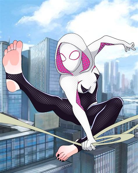 Spider-Gwen is a new spin on a Spider-Man character who dates back to the 1960s. . Spidergwen feet